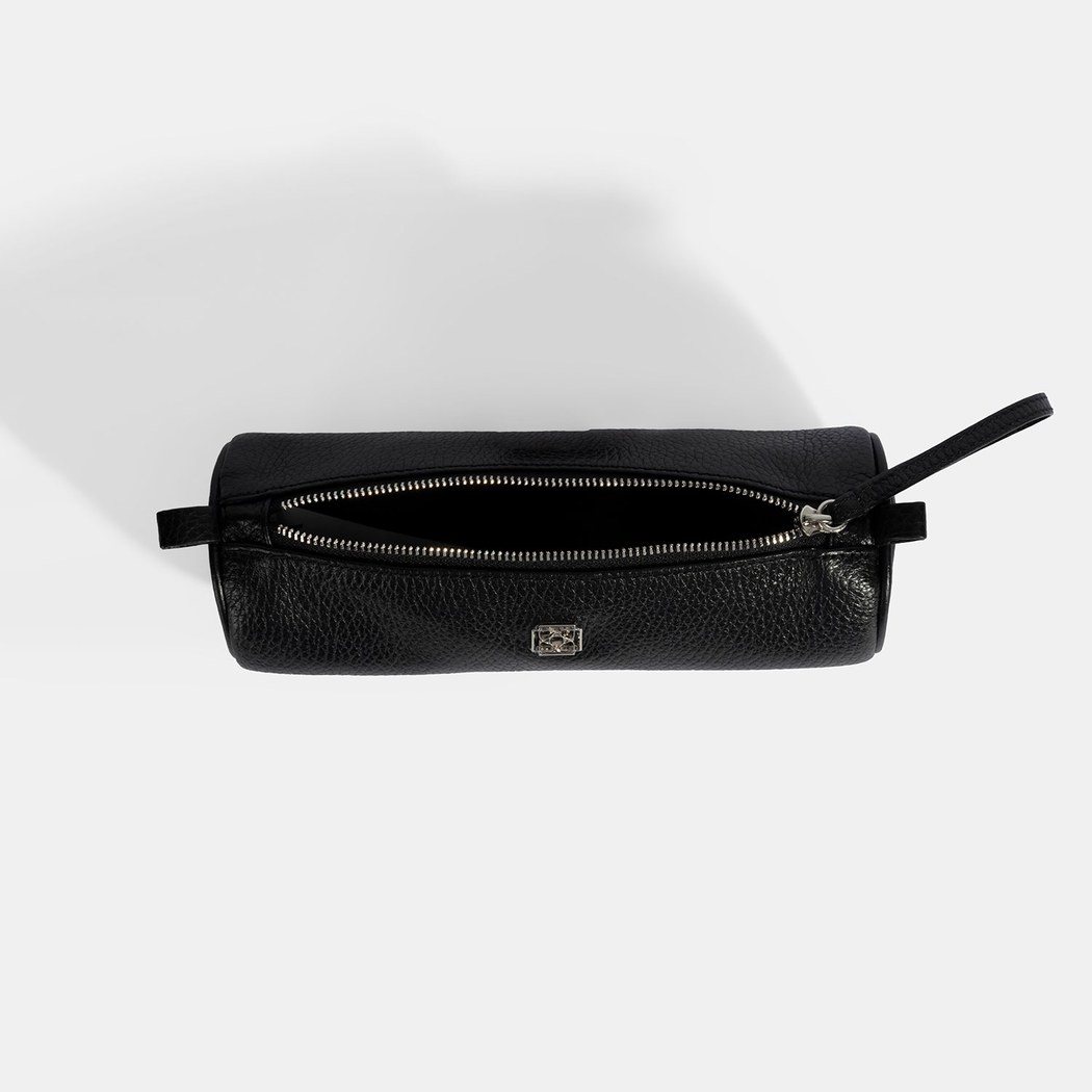 Siyah Deri Kalemlik/Tıraş/Makyaj Çantası