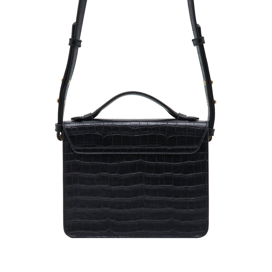 Siyah Diode Kadın Deri Omuz Askılı Çanta