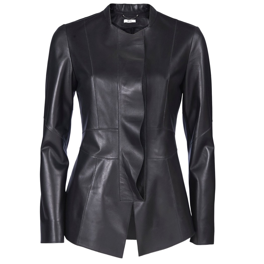 Siyah Duvessa Kadın Deri Ceket