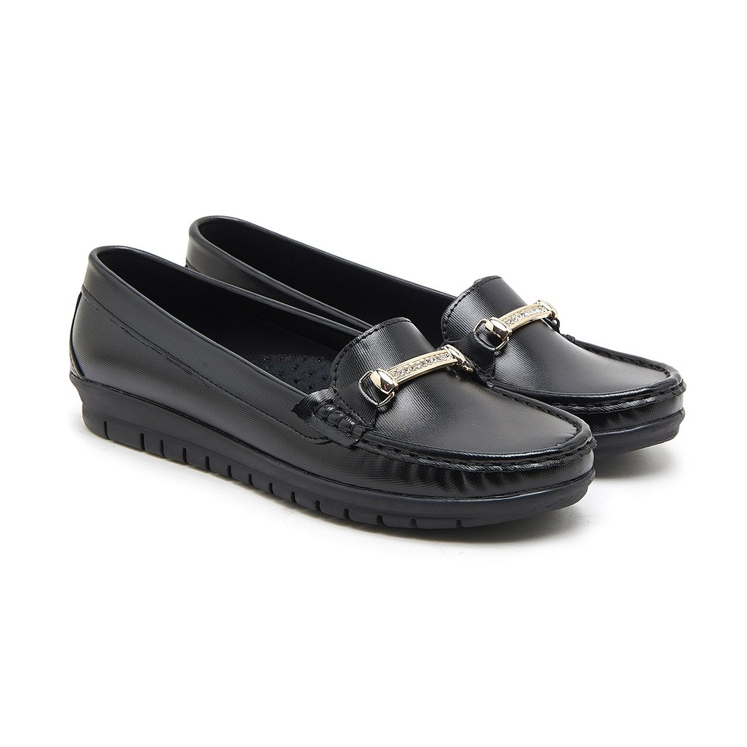 Siyah Ema Kadın Loafer Günlük Ayakkabı