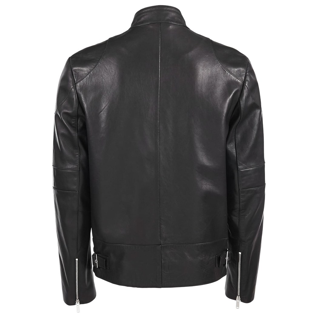 Siyah Eoghain Erkek Deri Mont