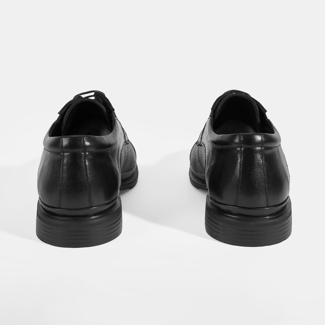 Siyah Erkek Bağcıklı Deri Klasik Ayakkabı