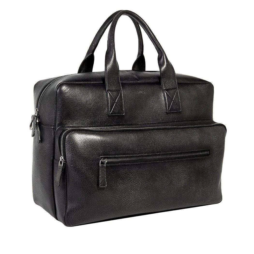 Siyah Erkek Deri Seyahat Çantası