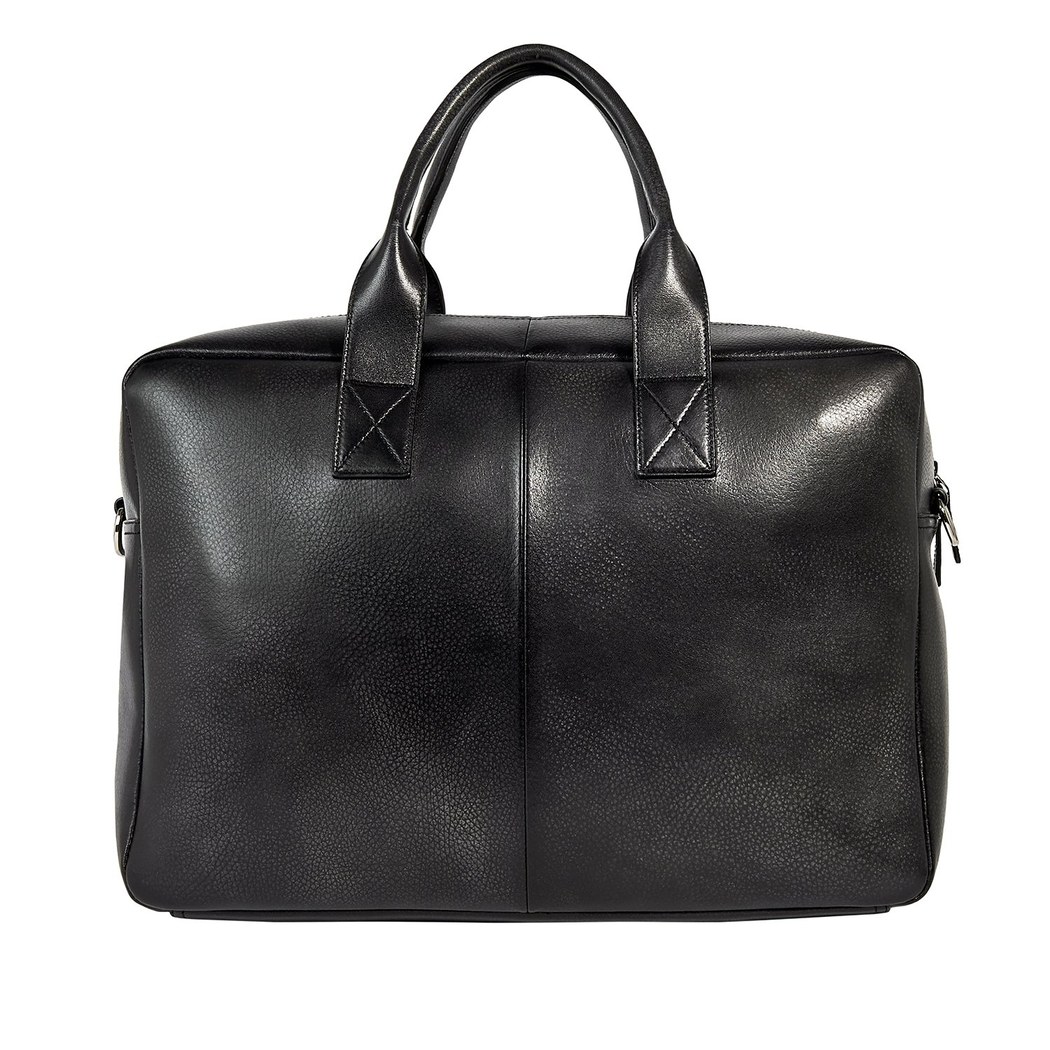 Siyah Erkek Deri Seyahat Çantası
