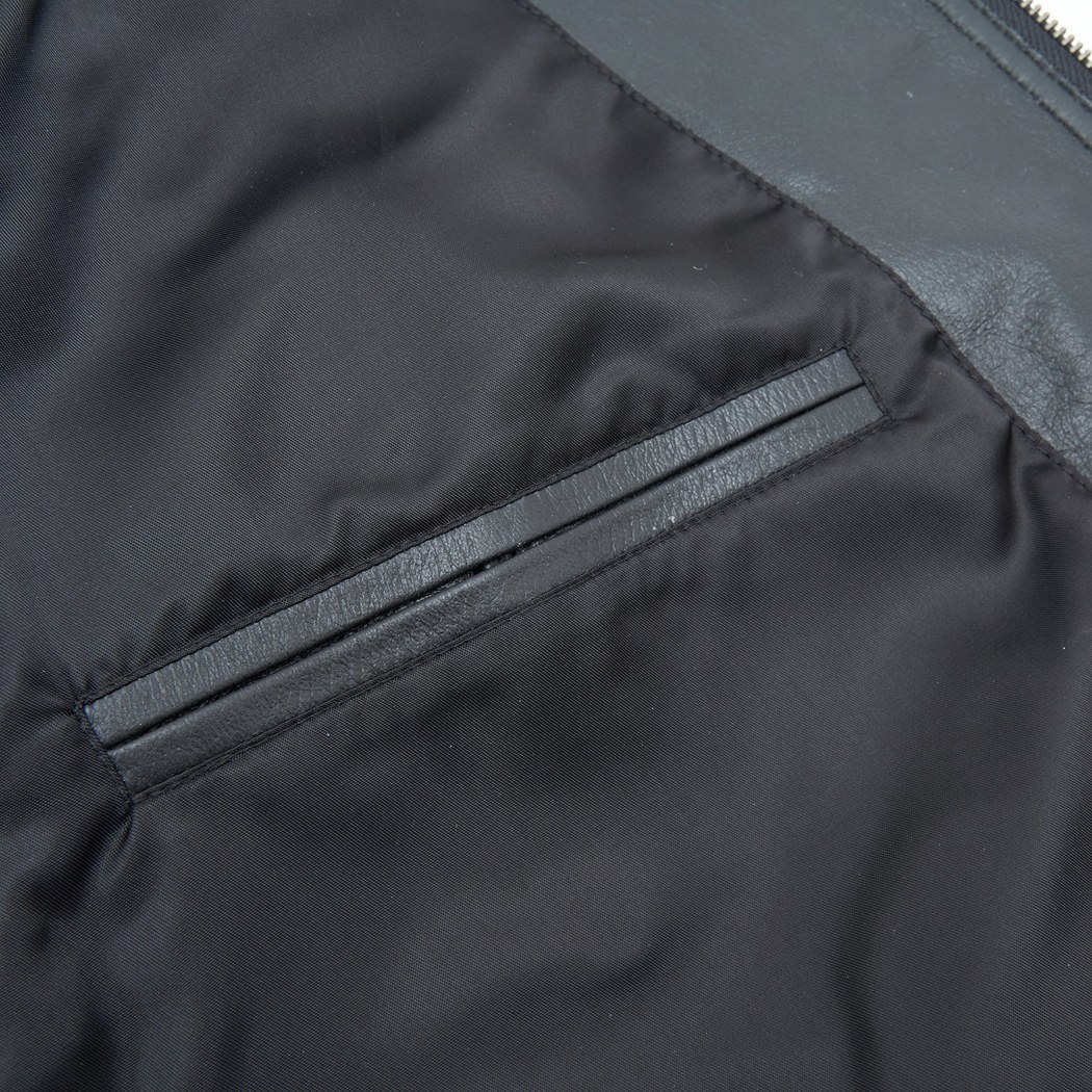 Siyah Erkek Deri Vintage Mont