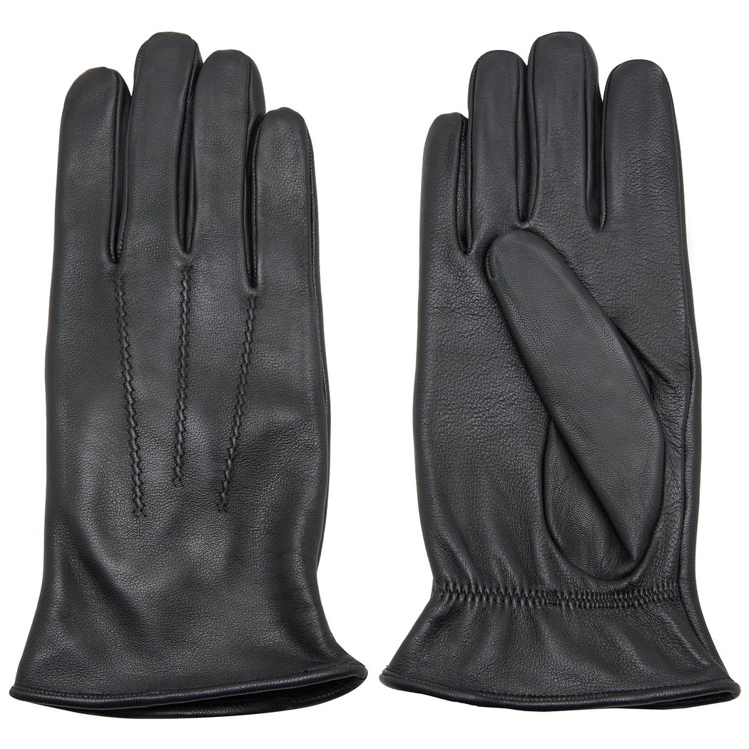 Siyah Erkek Lastikli Deri Eldiven