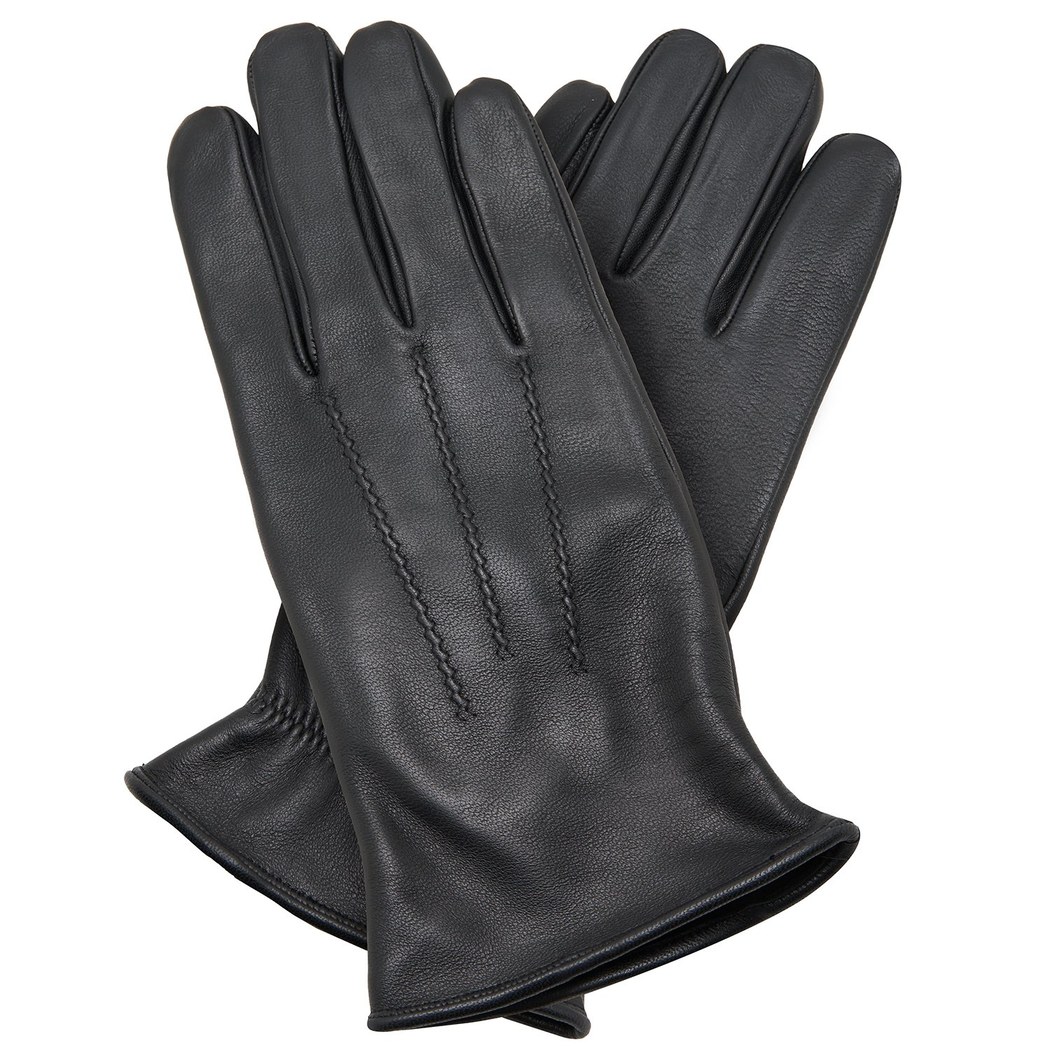 Siyah Erkek Lastikli Deri Eldiven