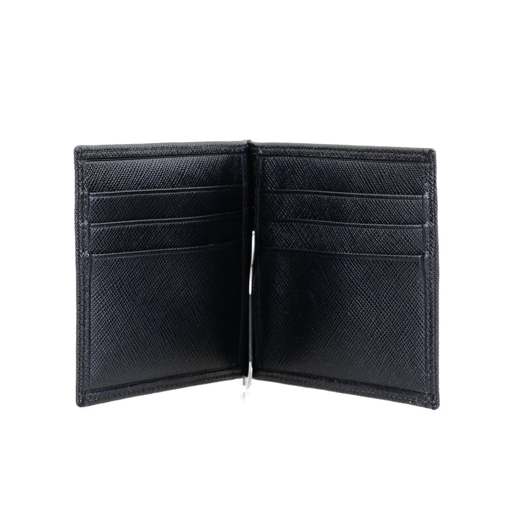 Siyah Erkek Para Klipsli Deri Cüzdan / Kartlık
