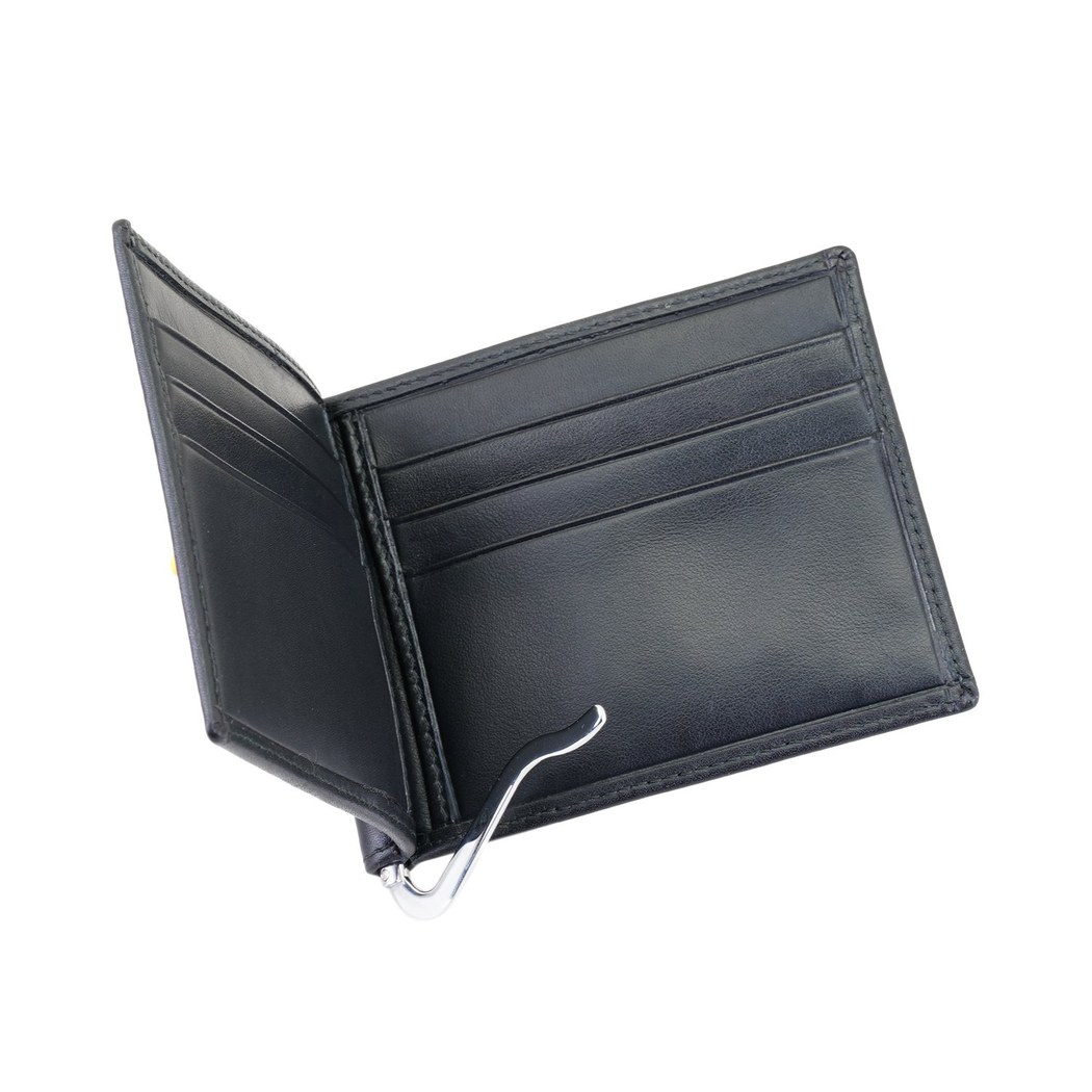 Siyah Erkek Para Klipsli Deri Cüzdan / Kartlık