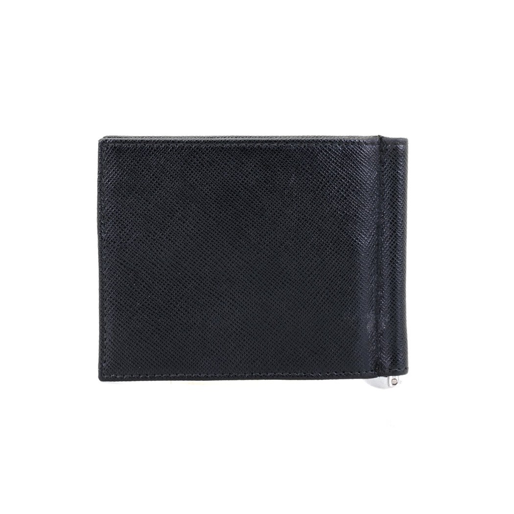 Siyah Erkek Para Klipsli Deri Cüzdan / Kartlık