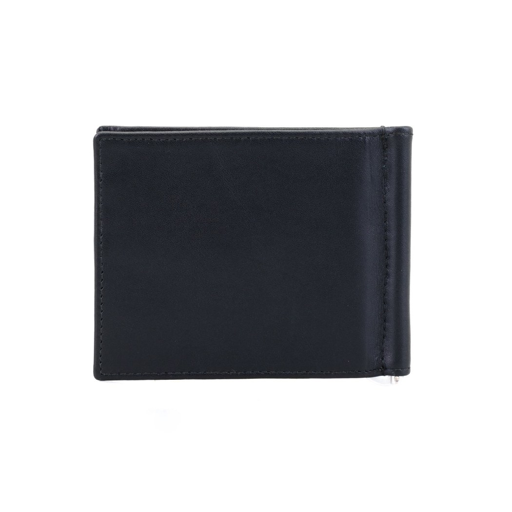 Siyah Erkek Para Klipsli Deri Cüzdan / Kartlık