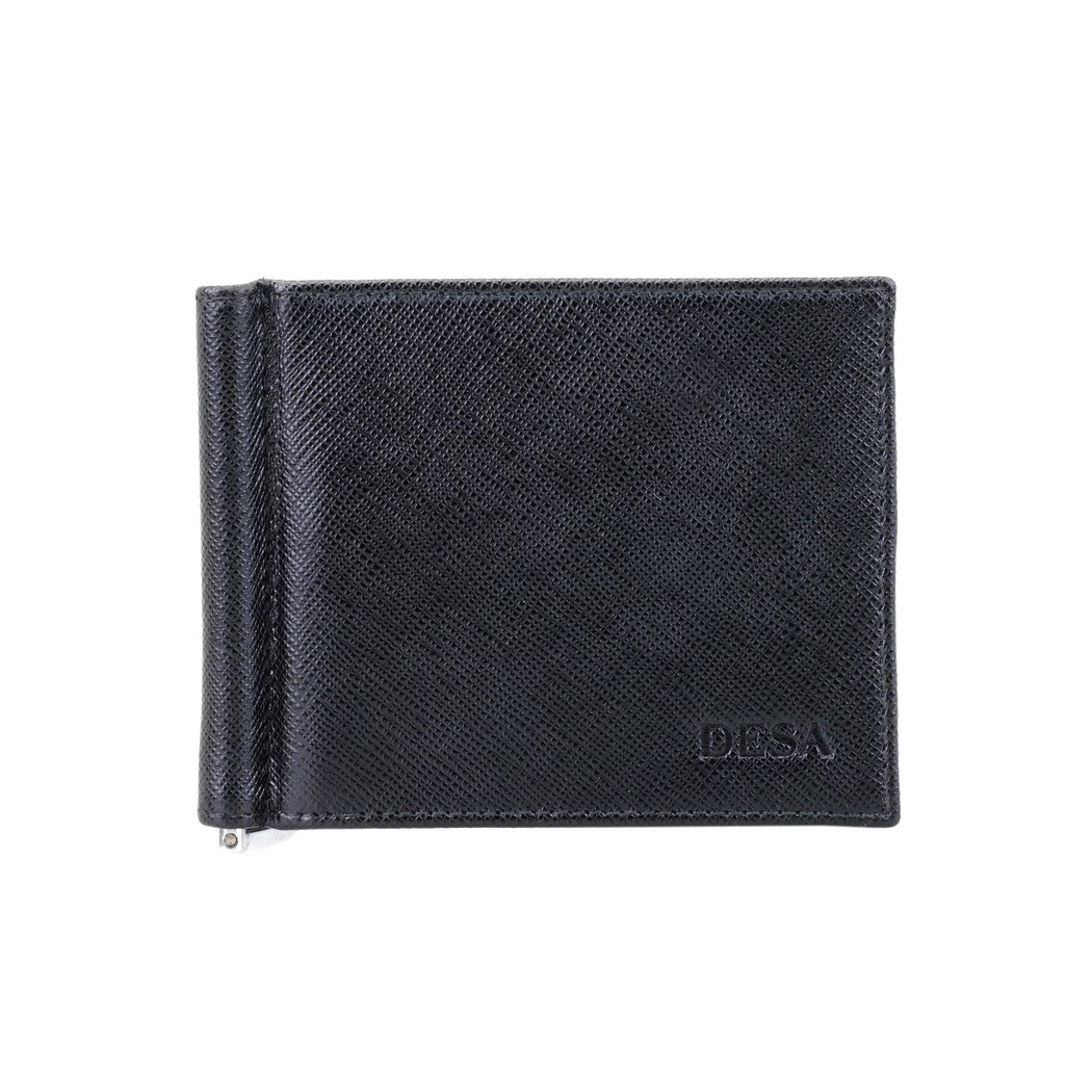 Siyah Erkek Para Klipsli Deri Cüzdan / Kartlık