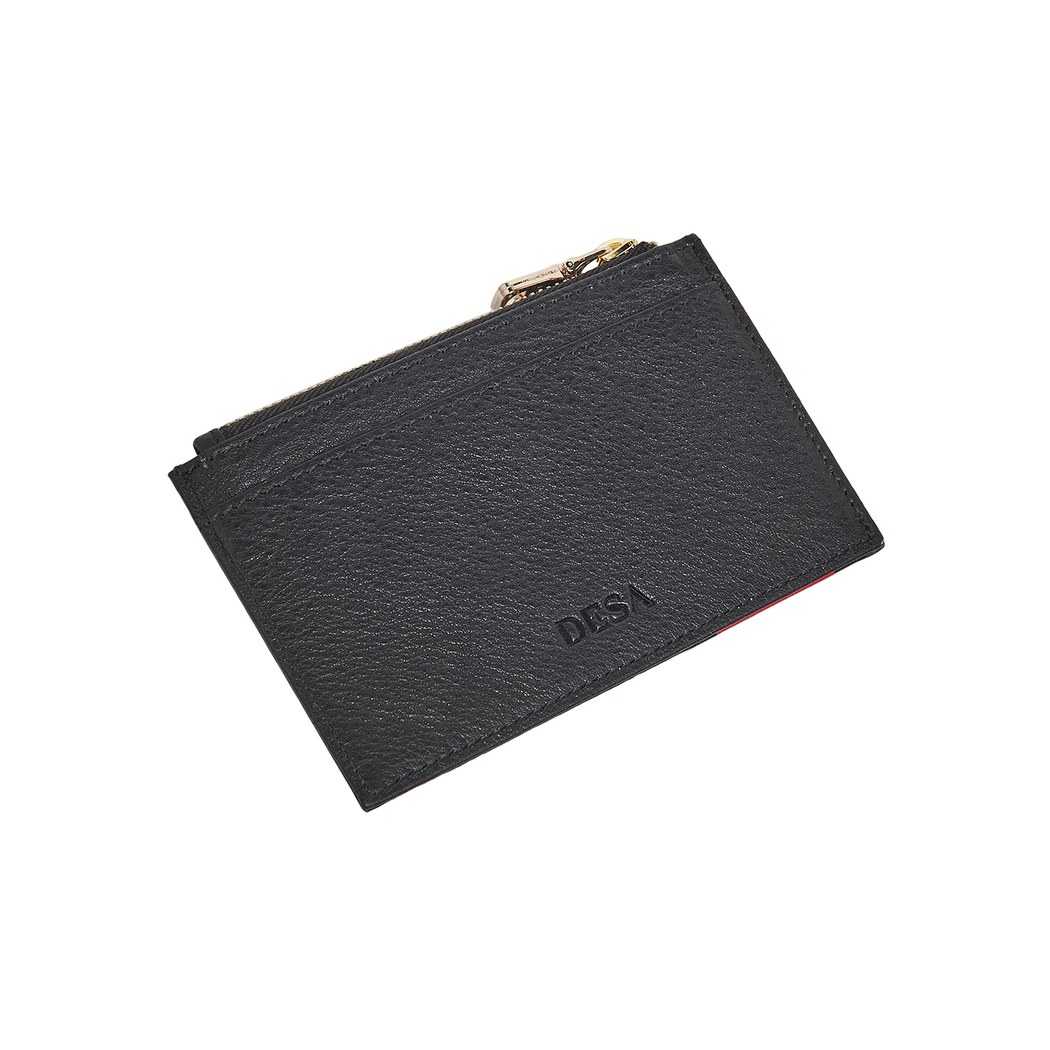 Siyah Fermuarlı Deri Kartlık