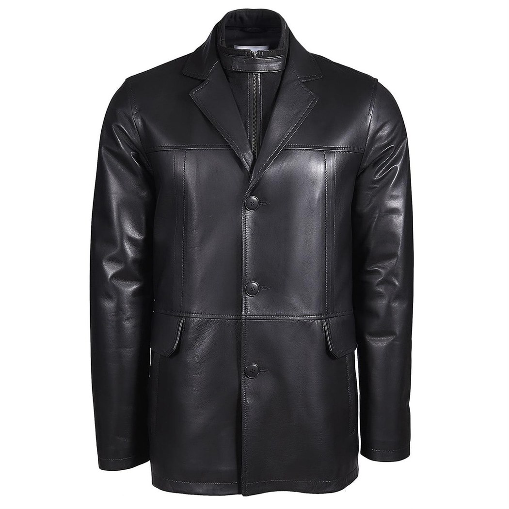 Siyah Generobs Erkek Deri Kaban