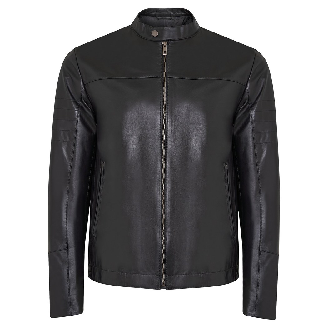 Siyah Jason Erkek Deri Mont