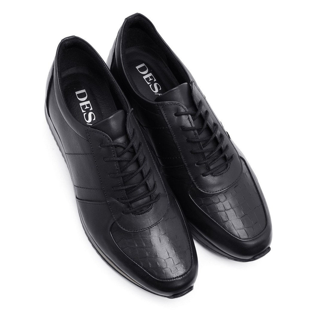 Siyah Jeff Erkek Deri Spor Ayakkabı