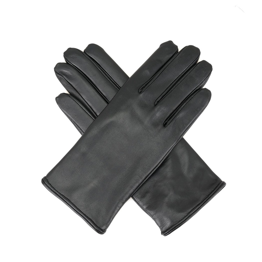 Siyah Kadın Deri Eldiven