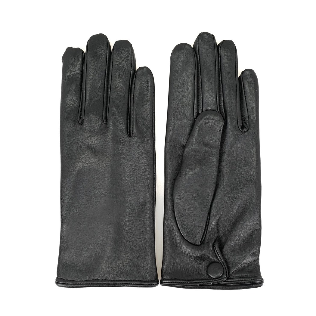Siyah Kadın Deri Eldiven