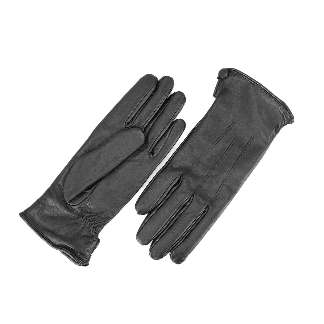 Siyah Kadın Deri Eldiven