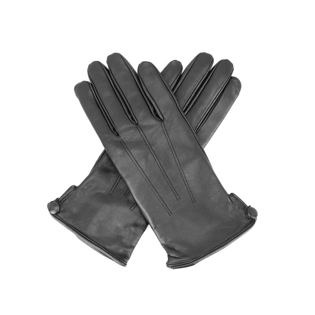 Siyah Kadın Deri Eldiven