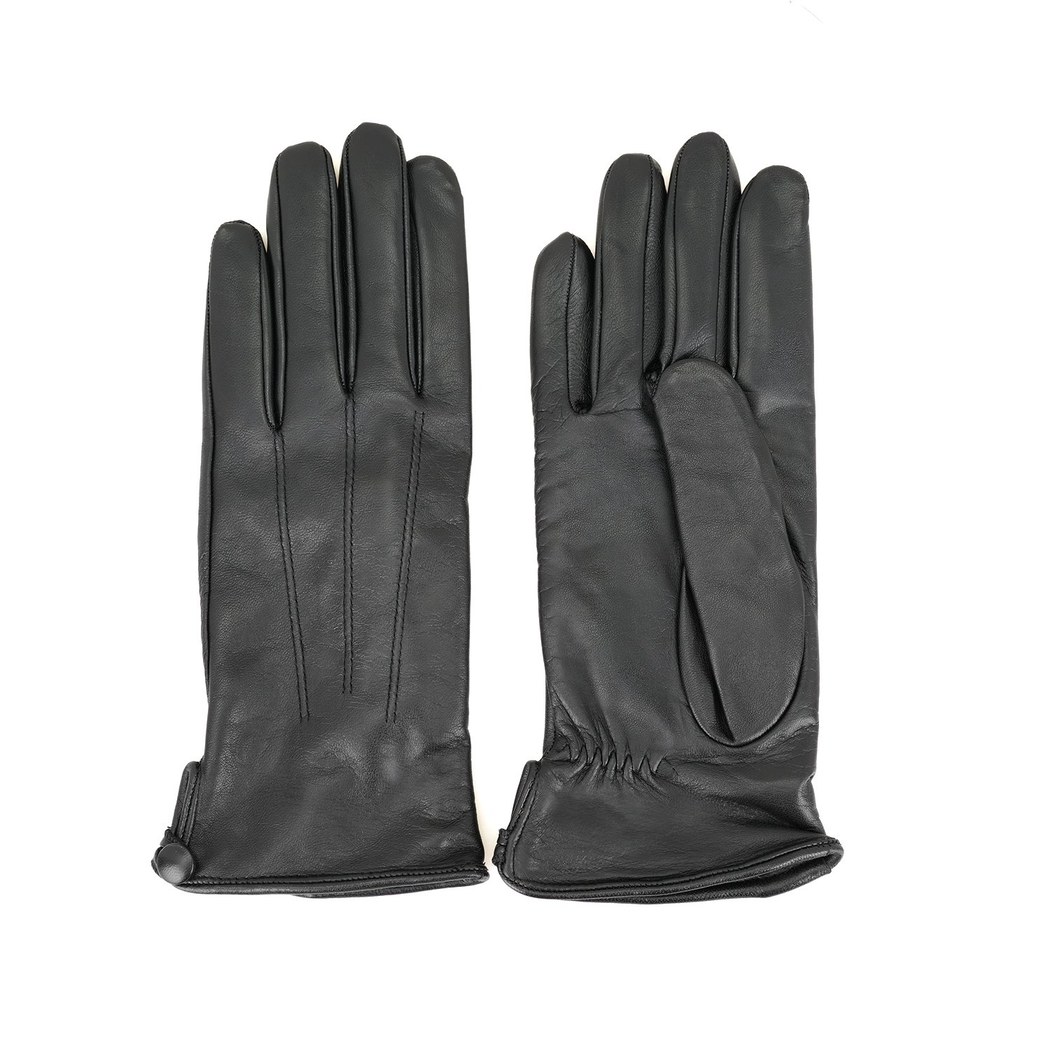 Siyah Kadın Deri Eldiven