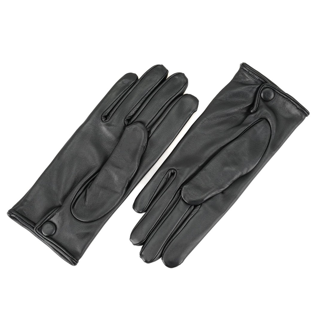 Siyah Kadın Deri Eldiven