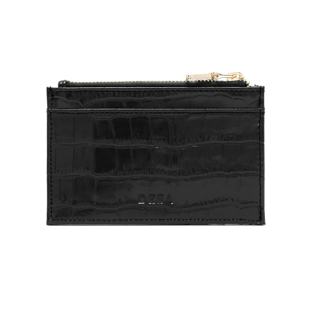 Siyah Kadın Deri Kartlık