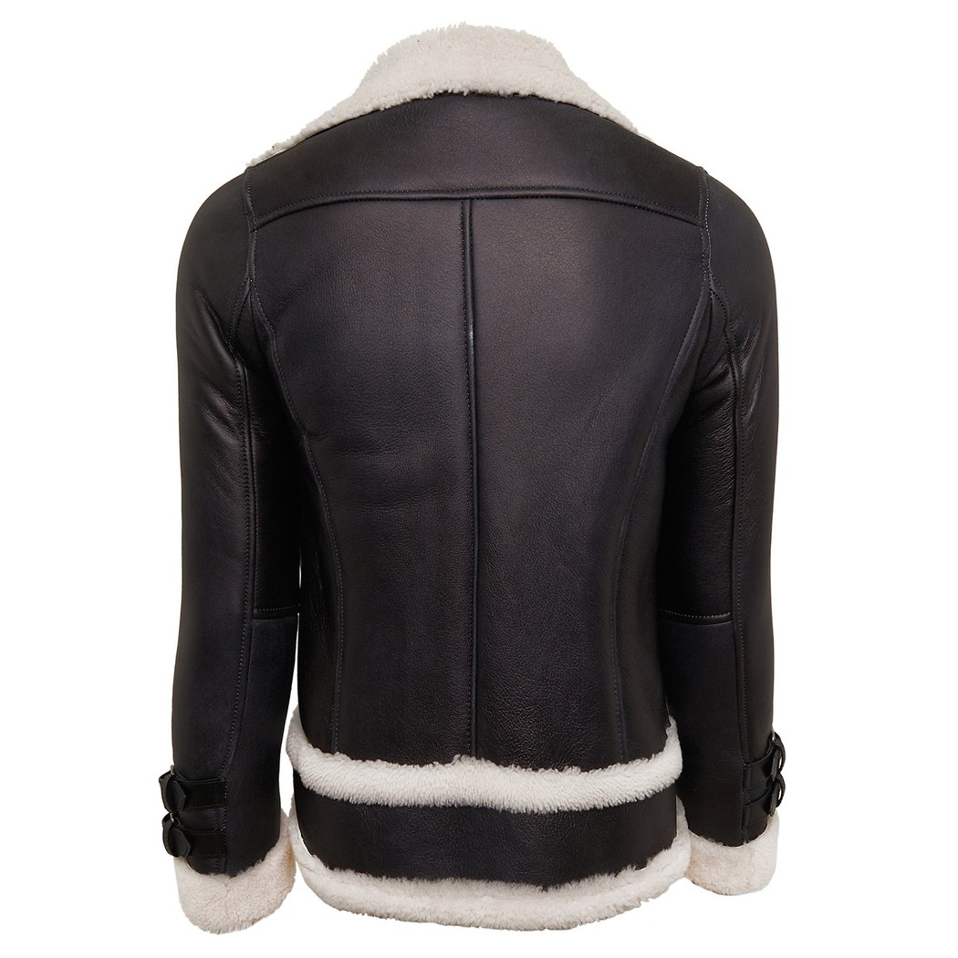 Siyah Kadın Merinillo Kürk Kaban