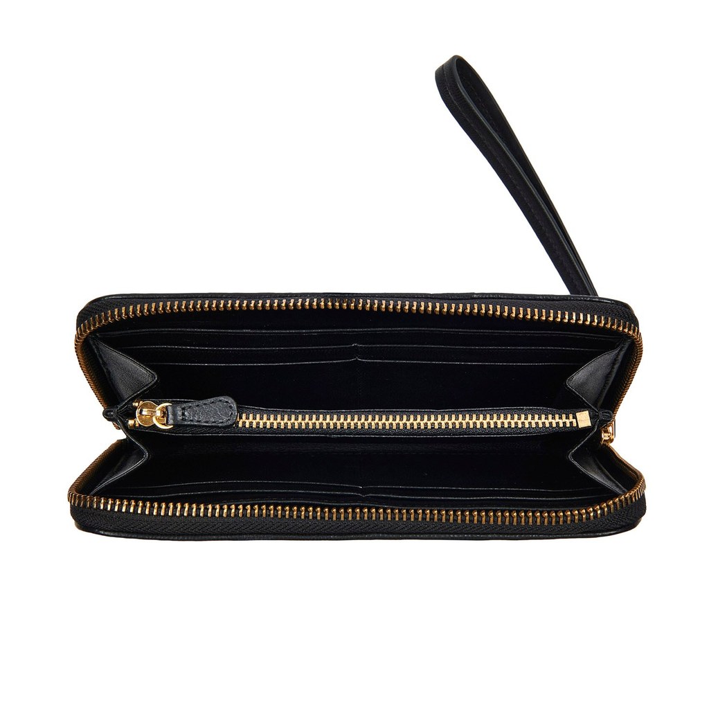 Siyah Kadın Perfore Deri Cüzdan