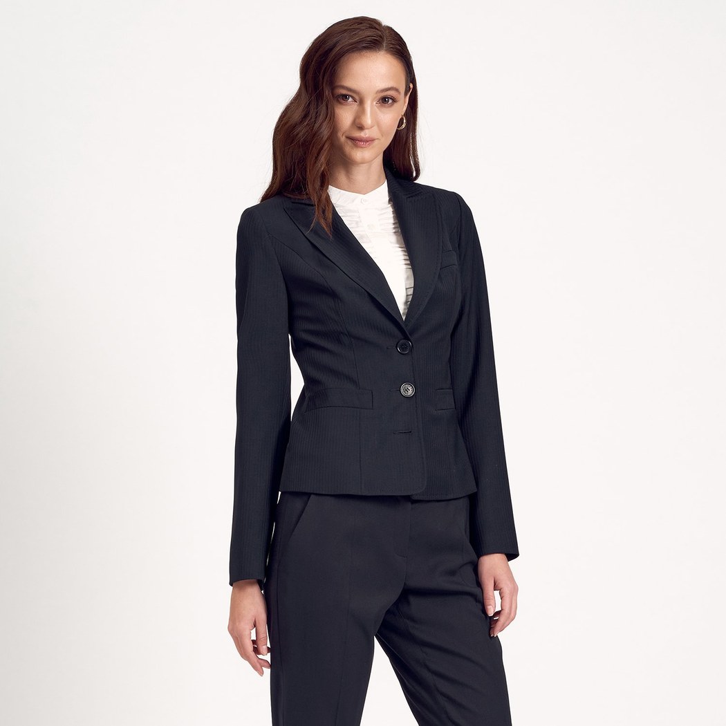 Siyah Kadın Yün Ceket