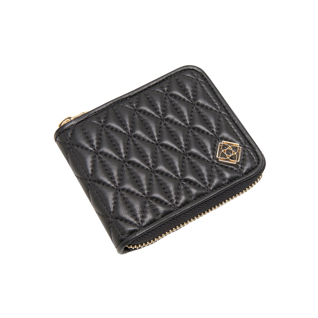 Siyah Kapitone Kadın Deri Cüzdan