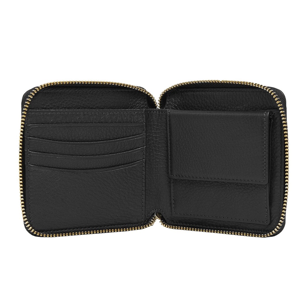 Siyah Kare Kadın Deri Cüzdan