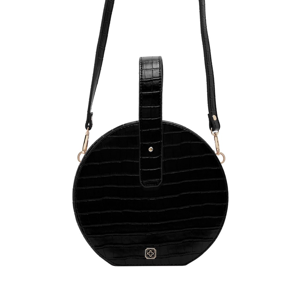 Siyah Kotte Kadın Omuz Askılı Çanta