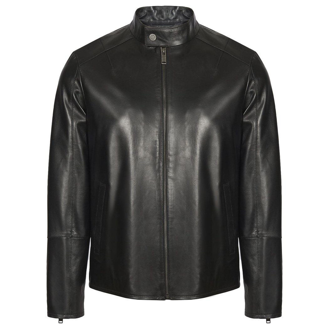 Siyah Manuel Erkek Deri Mont