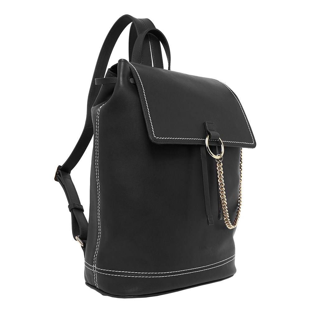 Siyah Marge Kadın Deri Sırt Çantası