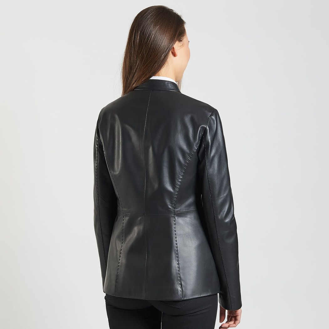 Siyah Marya Kadın Deri Ceket