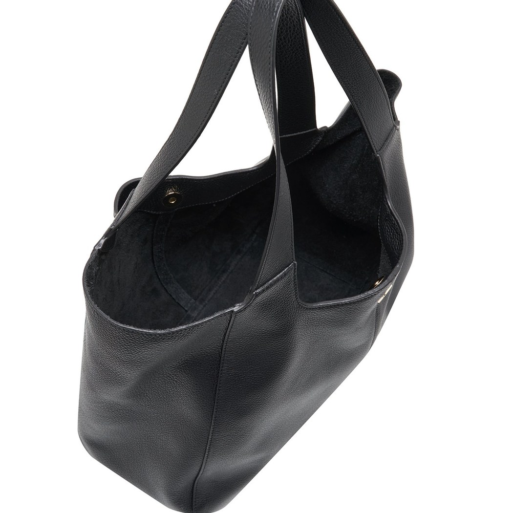 Siyah Megan Kadın Deri Omuz Askılı Çanta