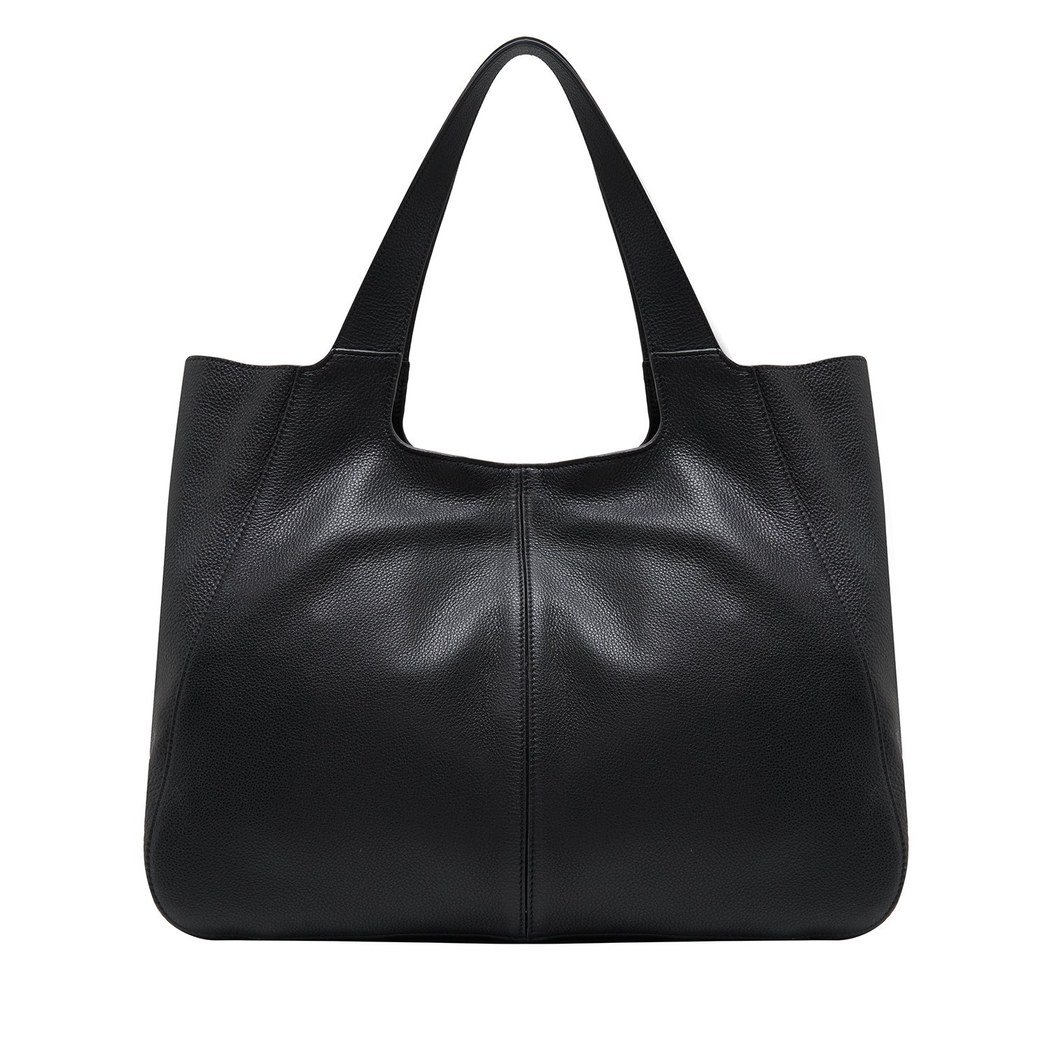 Siyah Megan Kadın Deri Omuz Askılı Çanta