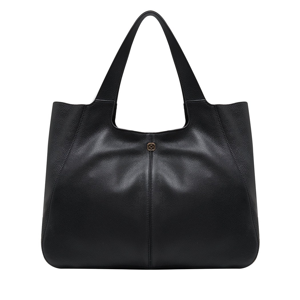 Siyah Megan Kadın Deri Omuz Askılı Çanta