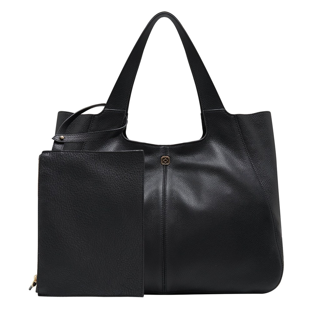 Siyah Megan Kadın Deri Omuz Askılı Çanta