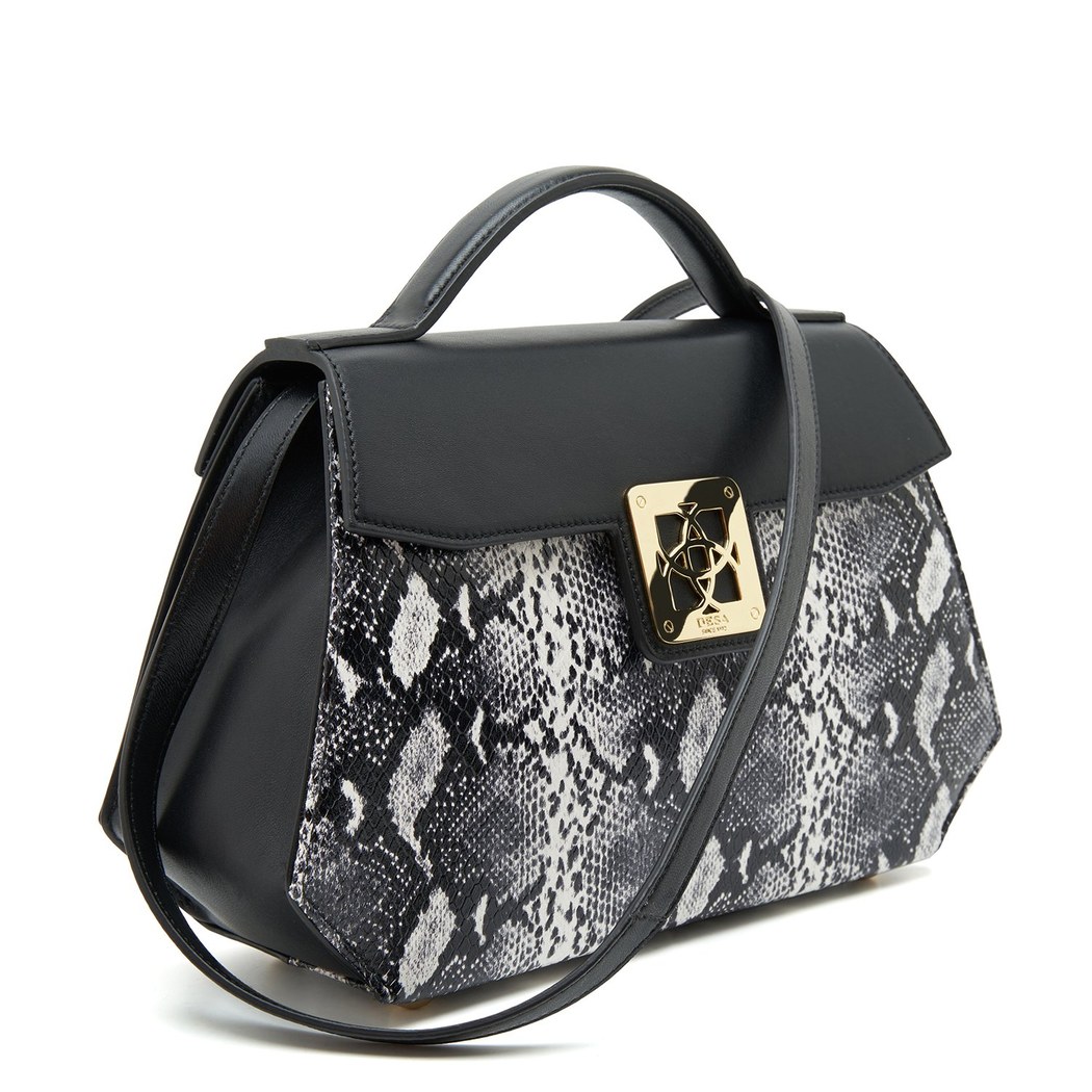 Siyah Mond Kadın Deri Omuz Askılı Çanta