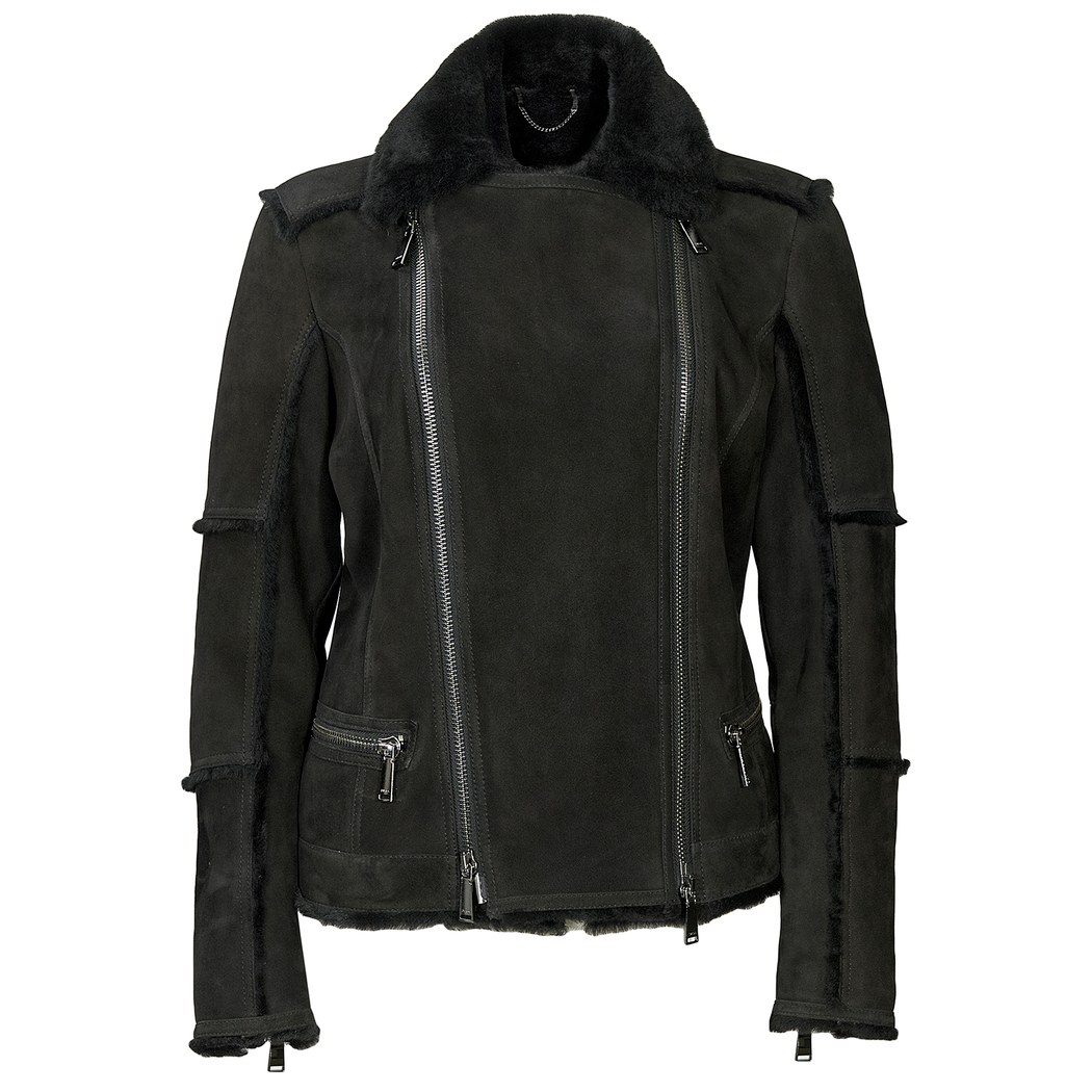 Siyah Nadine Kadın Kürk Mont