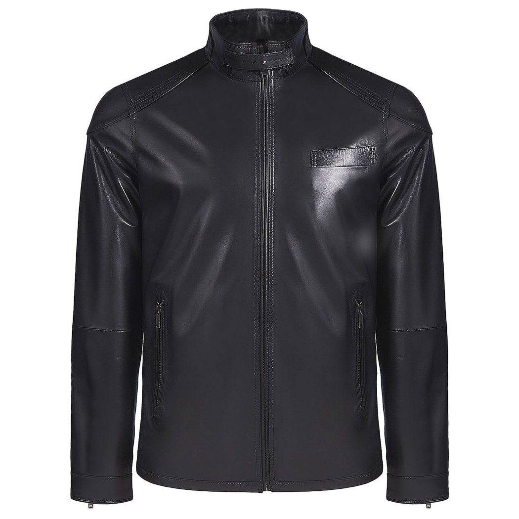 Siyah Tiago Erkek Deri Ceket