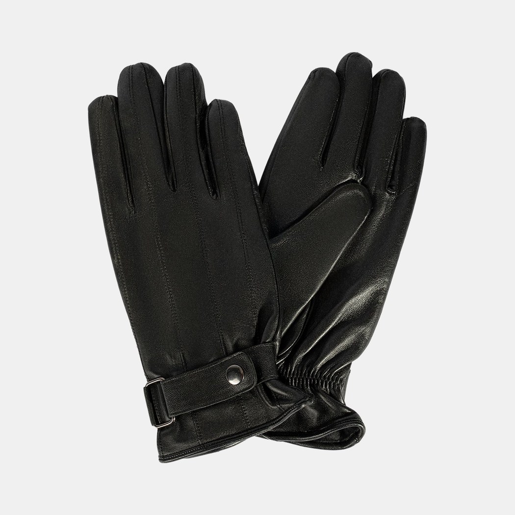 Siyah Tokalı Erkek Deri Eldiven