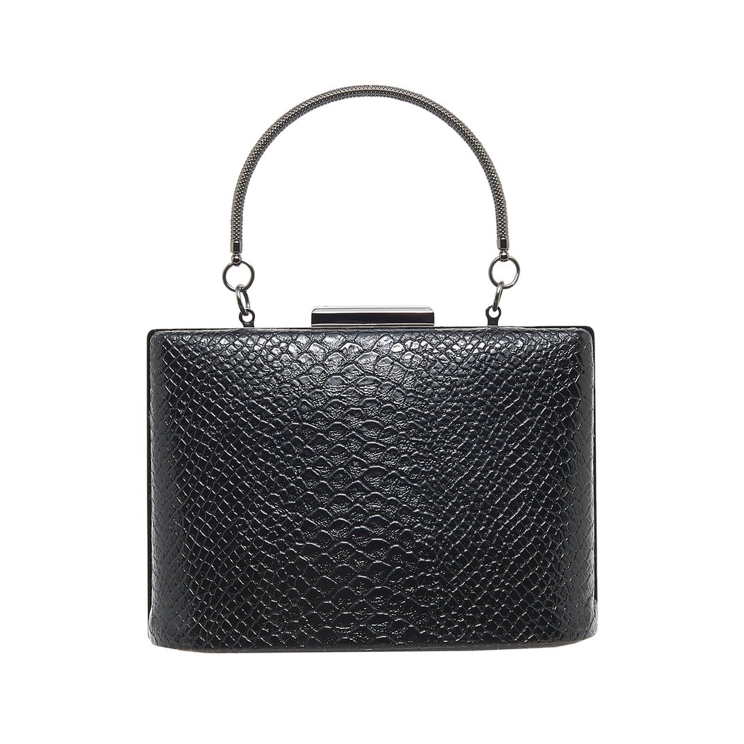 Siyah Tulip Zincir Detaylı Kadın Gece Çantası