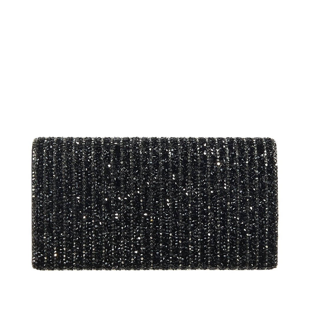 Siyah Zincir Detaylı Kadın Gece Çantası