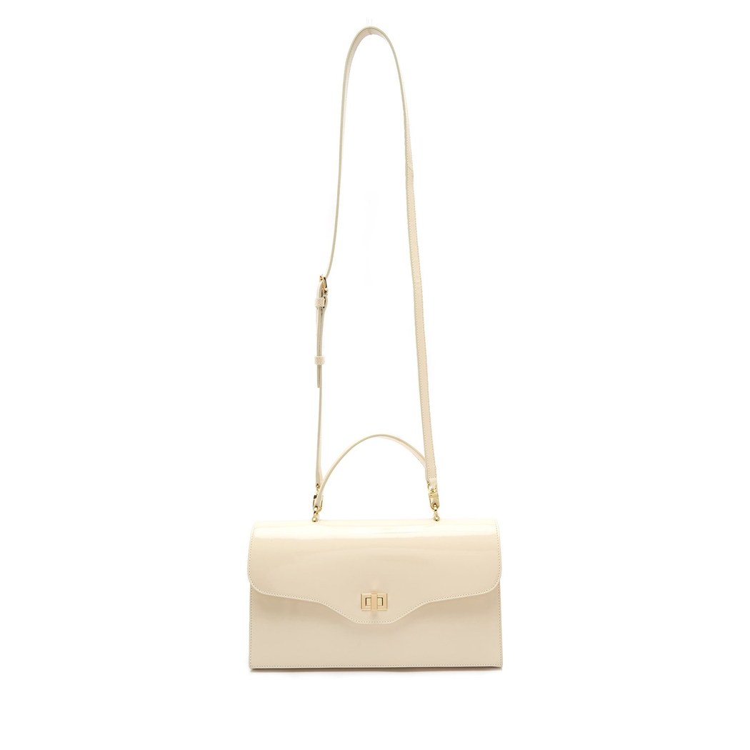 Stachy Bej Kadın Rugan Deri El Çantası 