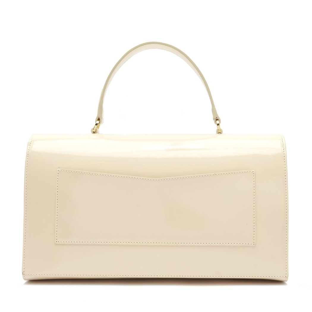 Stachy Bej Kadın Rugan Deri El Çantası 