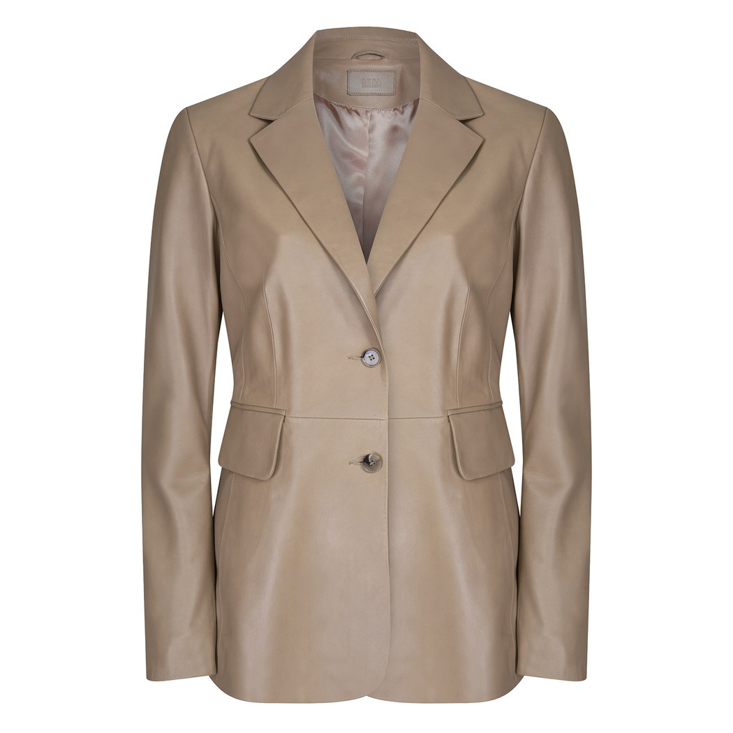 Stansie Krem Kadın Deri Blazer Ceket