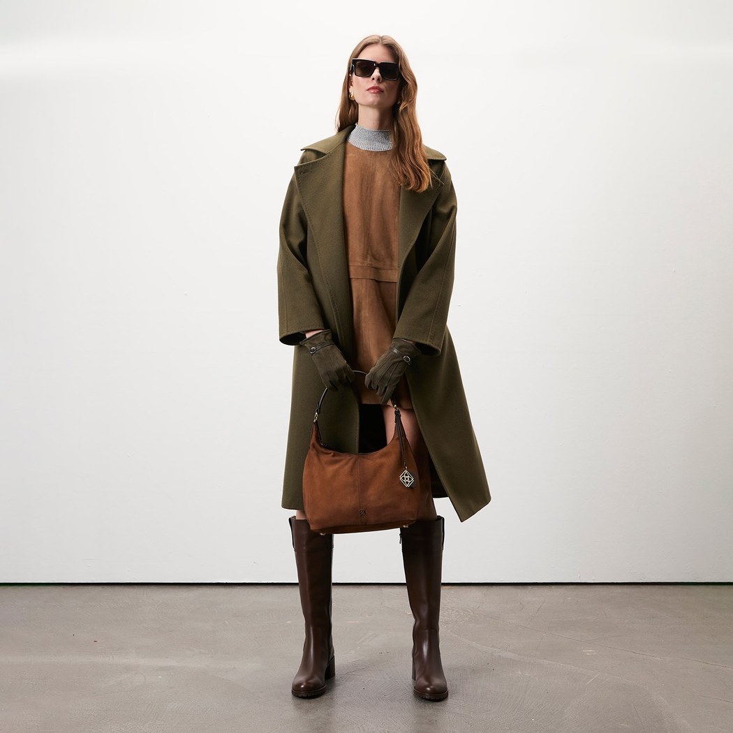 Stefania Yeşil Kadın Trençkot